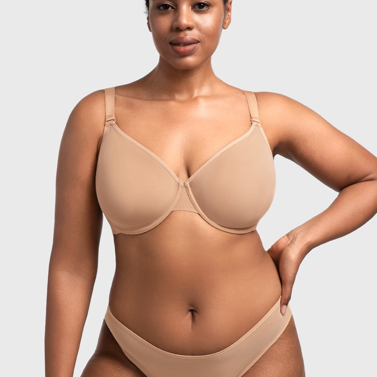 Seraphina Unlined Underwire Sheer Mesh Bra - HSIA