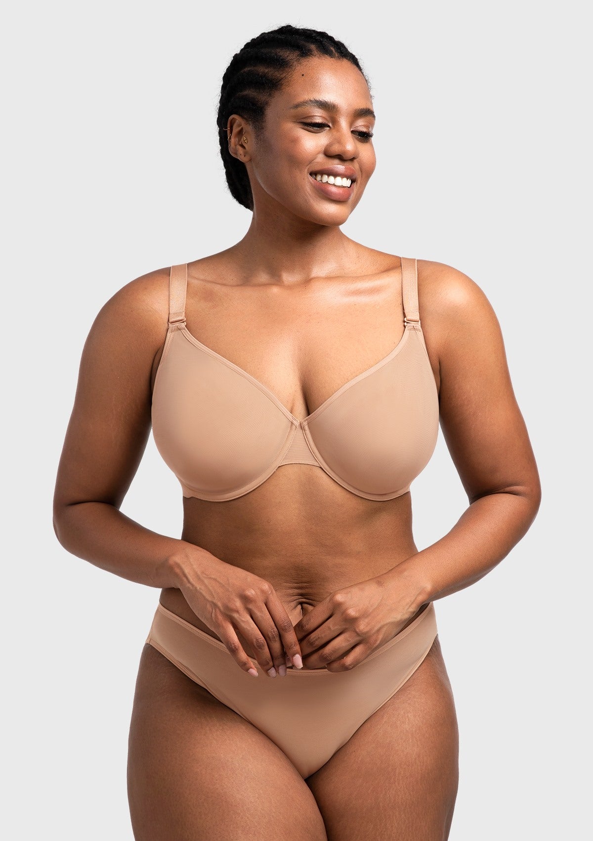 Seraphina Unlined Underwire Sheer Mesh Bra - HSIA