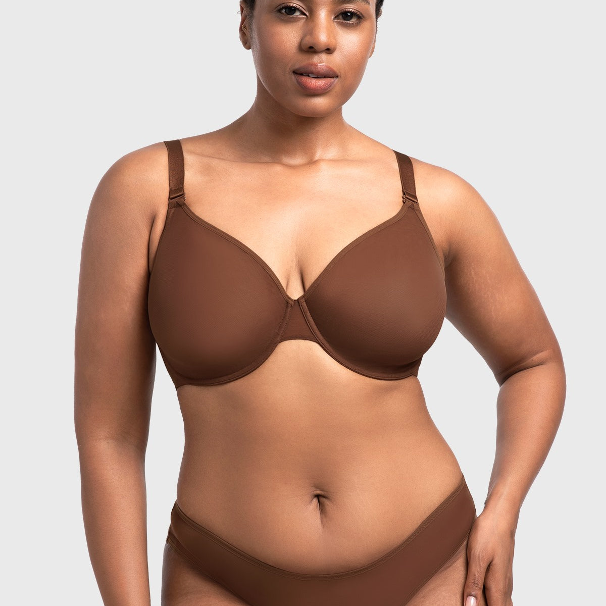 Seraphina Unlined Underwire Sheer Mesh Bra - HSIA