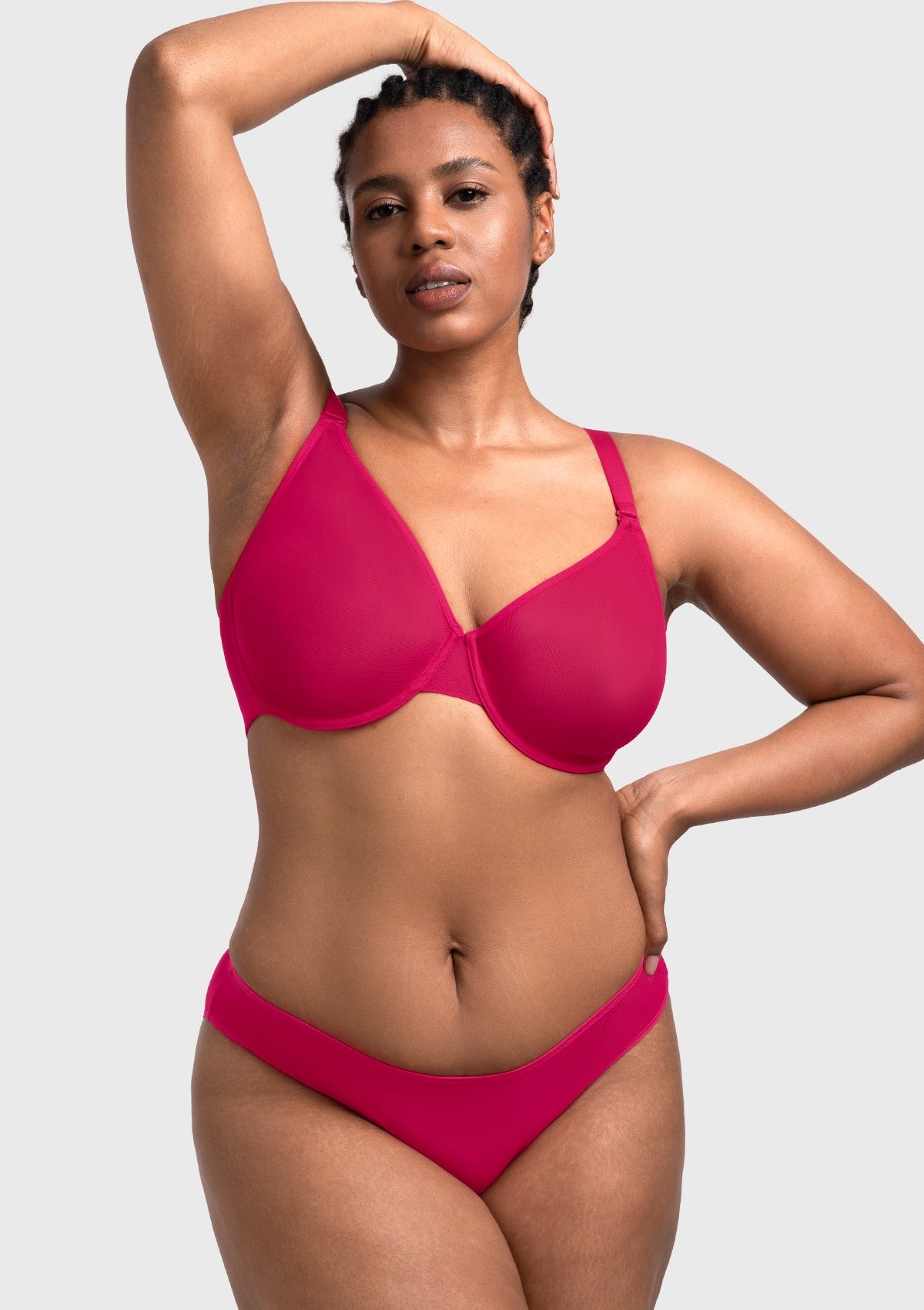 Seraphina Unlined Underwire Sheer Mesh Bra - HSIA