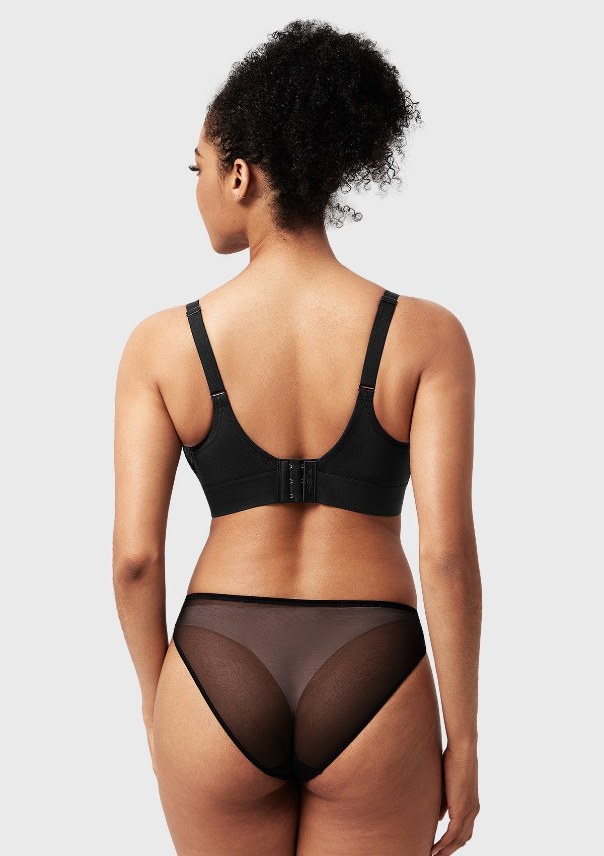 Serenata Flora Linear Lace Sheer Mesh Full Coverage Unlined Underwire Bra - HSIA