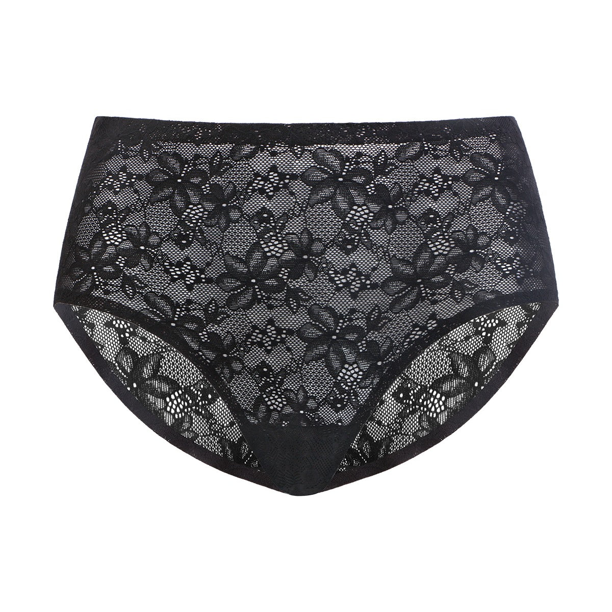 Silken Soft Floral Comfort Lace High-Waisted Breathable Underwear - HSIA