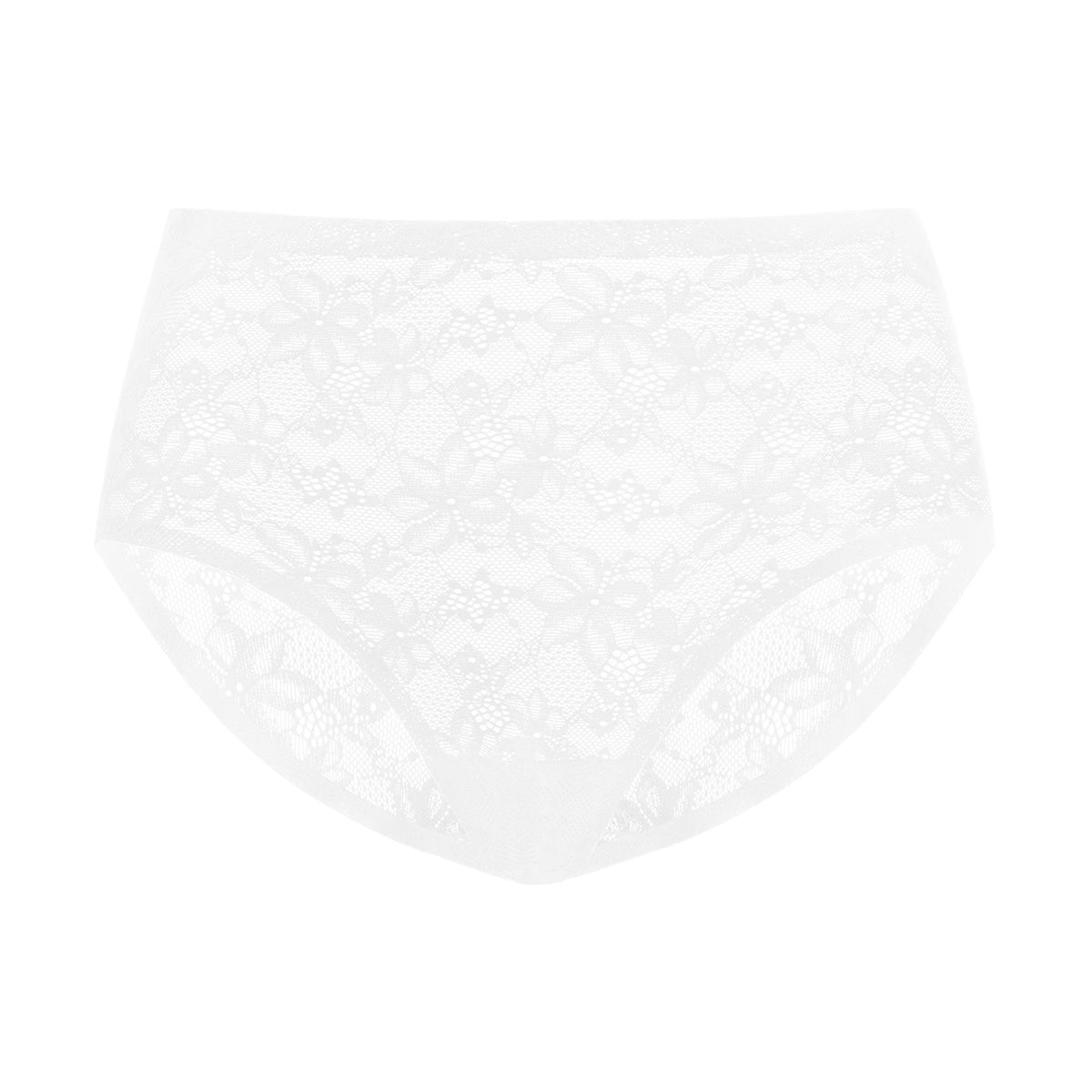 Silken Soft Floral Comfort Lace High-Waisted Breathable Underwear - HSIA