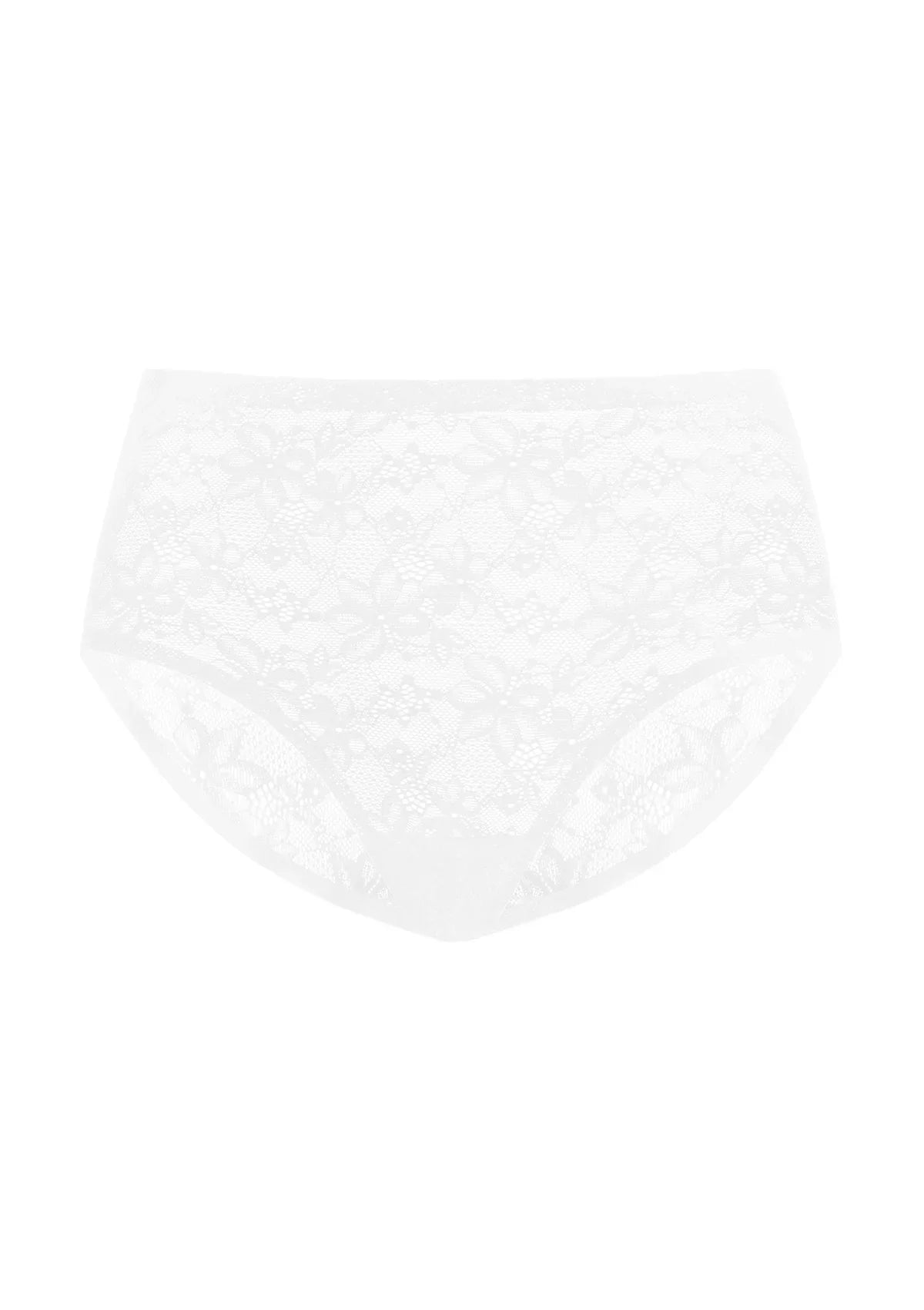 Silken Soft Floral Comfort Lace High-Waisted Breathable Underwear - HSIA
