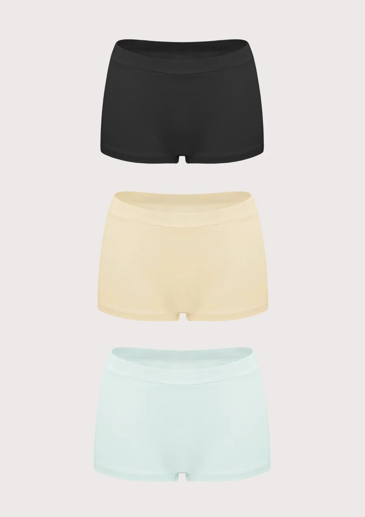 All-Day Comfort Mid-Rise Cotton Boyshorts Underwear 3 Pack - HSIA