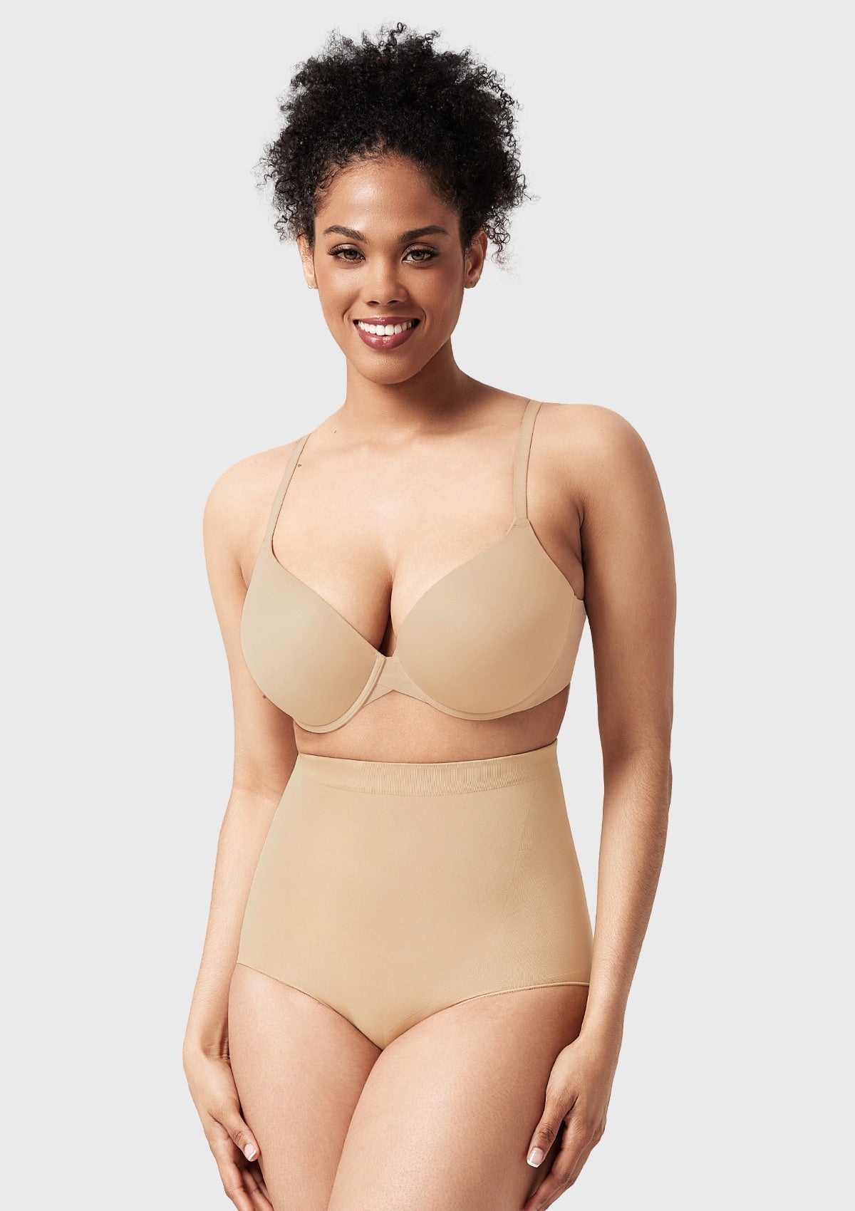 Songful Anti-Slip Tummy Control High-Waist Soft Stretch Breathable Brief Shapewear - HSIA