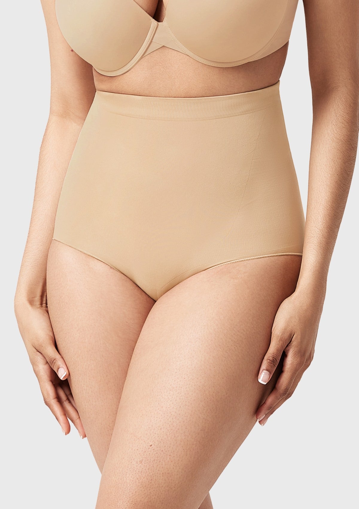 Songful Anti-Slip Tummy Control High-Waist Soft Stretch Breathable Brief Shapewear - HSIA