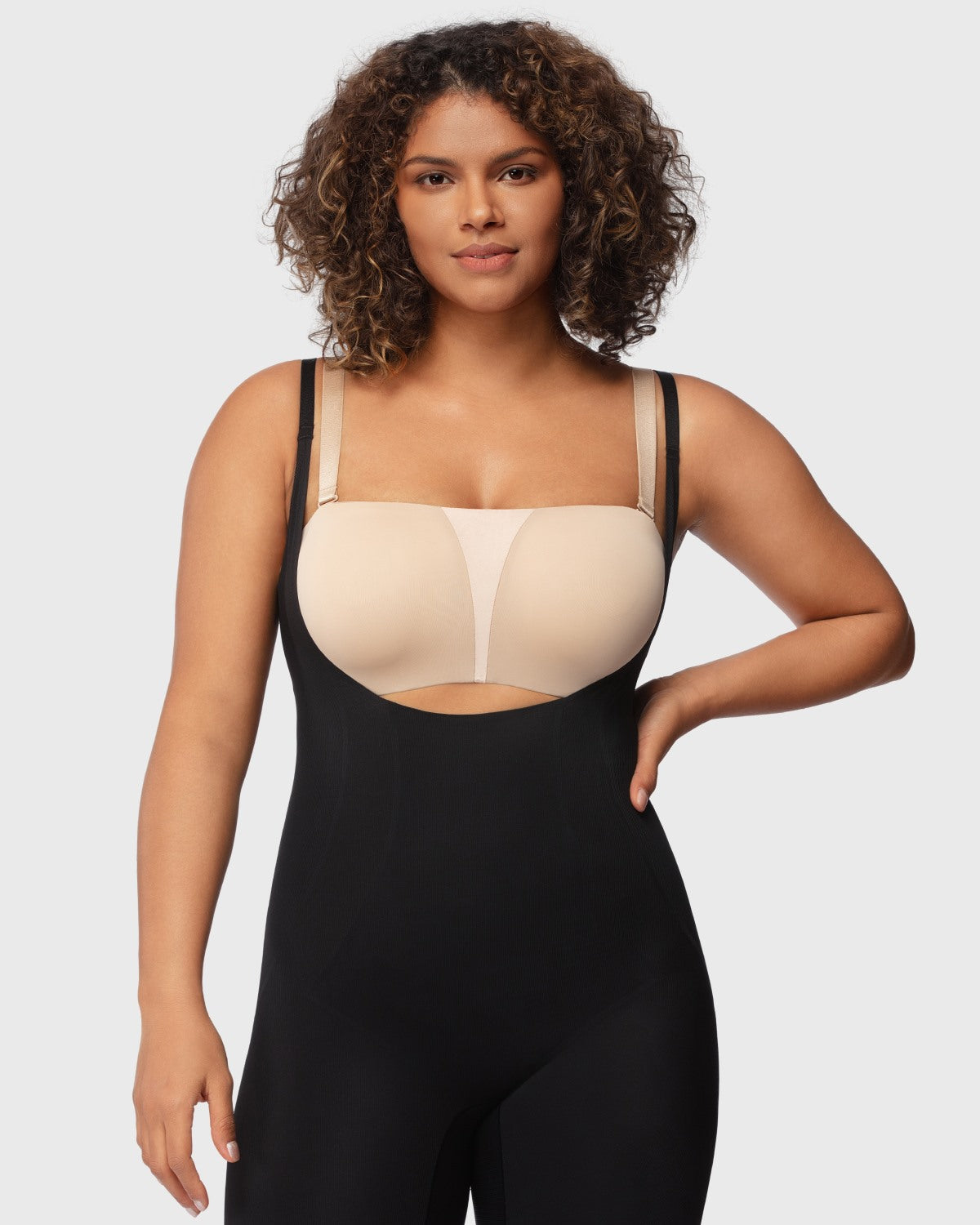 Songful Seamless Mid-Thigh Bodysuit Tummy Control Shapewear Sculpting Body Shaper - HSIA
