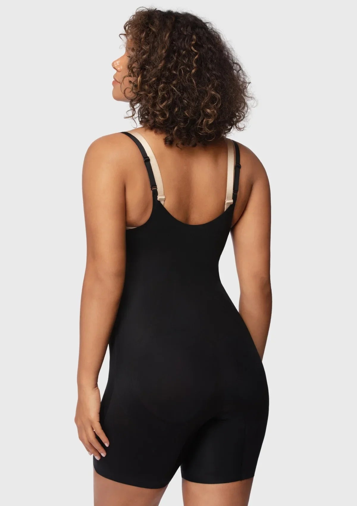Songful Seamless Mid-Thigh Bodysuit Tummy Control Shapewear Sculpting Body Shaper - HSIA