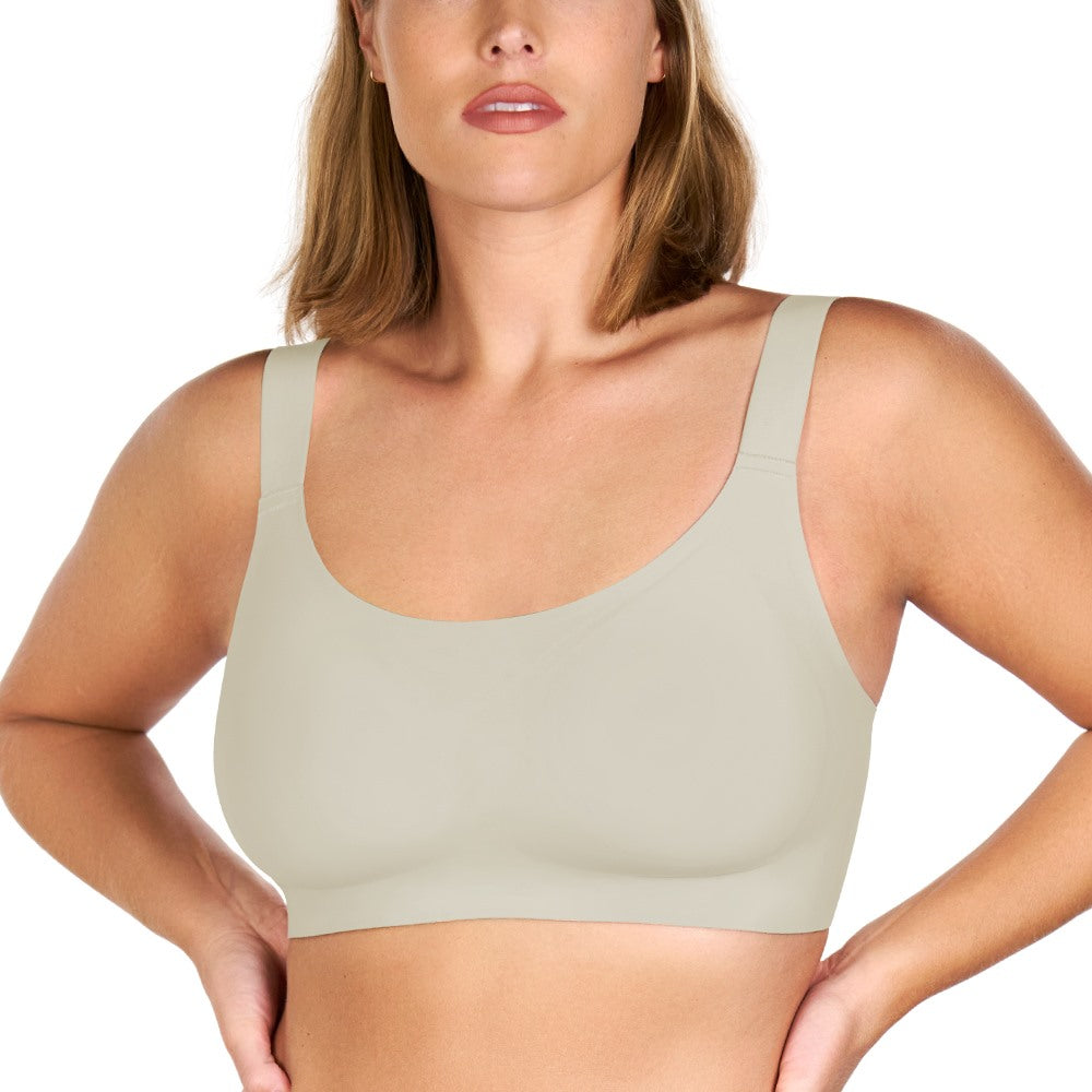Songful Smooth Fit U-Neck Plus Size Wireless All-Day Comfort Full Coverage T-shirt Bra - HSIA