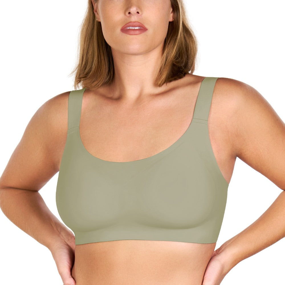 Songful Smooth Fit U-Neck Plus Size Wireless All-Day Comfort Full Coverage T-shirt Bra - HSIA