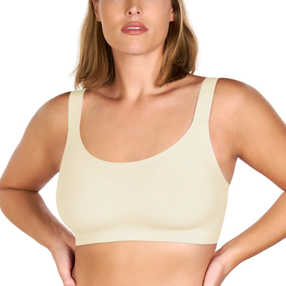 Songful Smooth Fit U-Neck Plus Size Wireless All-Day Comfort Full Coverage T-shirt Bra - HSIA