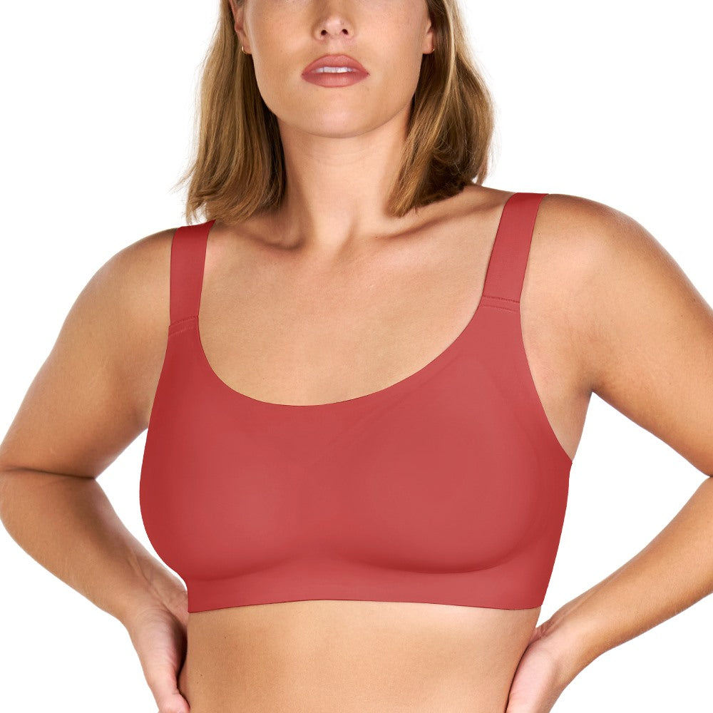 Songful Smooth Fit U-Neck Plus Size Wireless All-Day Comfort Full Coverage T-shirt Bra - HSIA