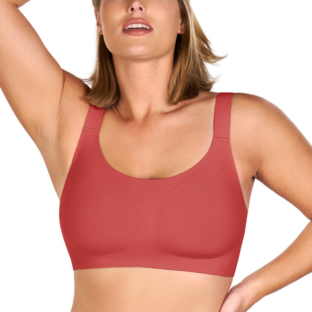 Songful Smooth Fit U-Neck Plus Size Wireless All-Day Comfort Full Coverage T-shirt Bra - HSIA