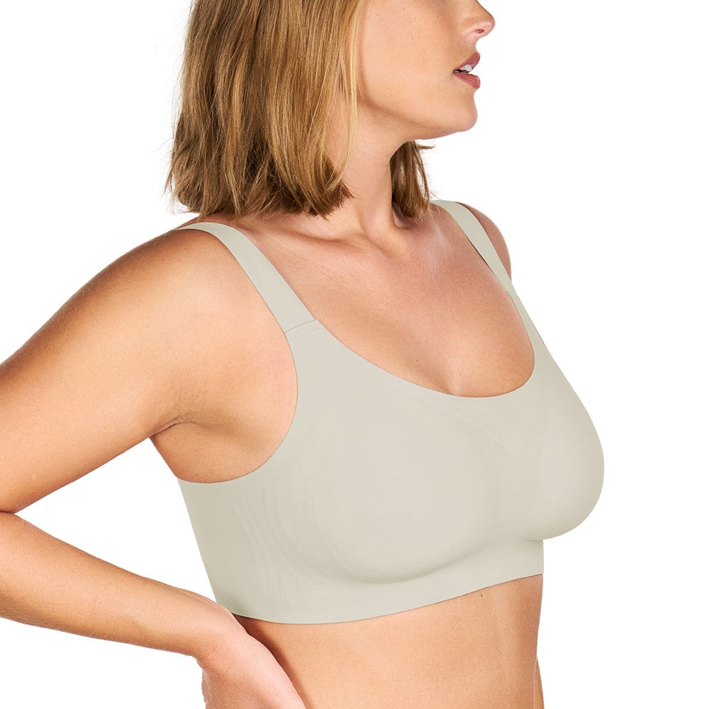 Songful Smooth Fit U-Neck Plus Size Wireless All-Day Comfort Full Coverage T-shirt Bra - HSIA