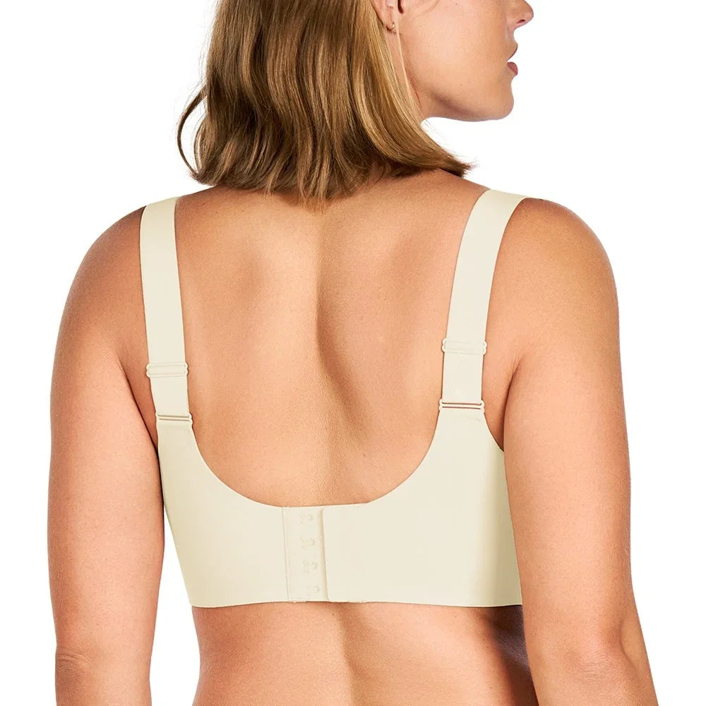 Songful Smooth Fit U-Neck Plus Size Wireless All-Day Comfort Full Coverage T-shirt Bra - HSIA