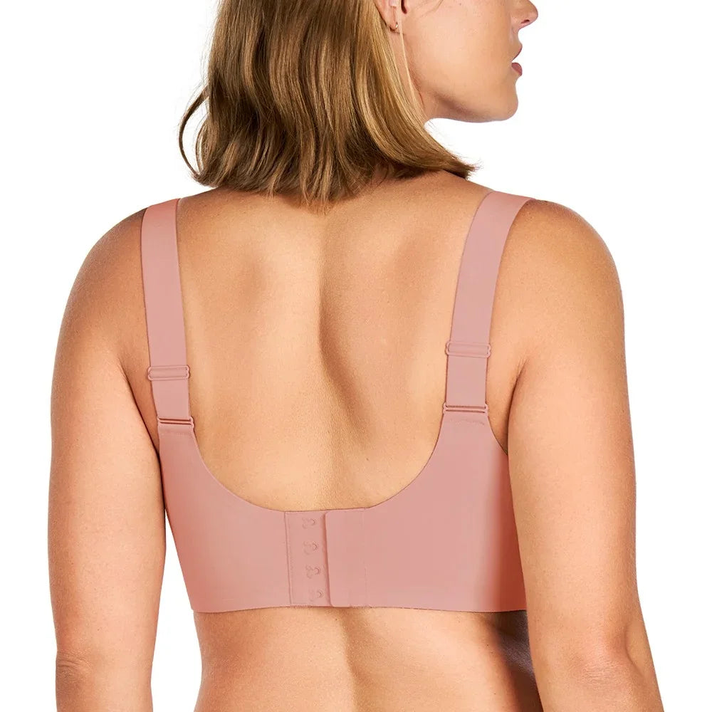 Songful Smooth Fit U-Neck Plus Size Wireless All-Day Comfort Full Coverage T-shirt Bra - HSIA