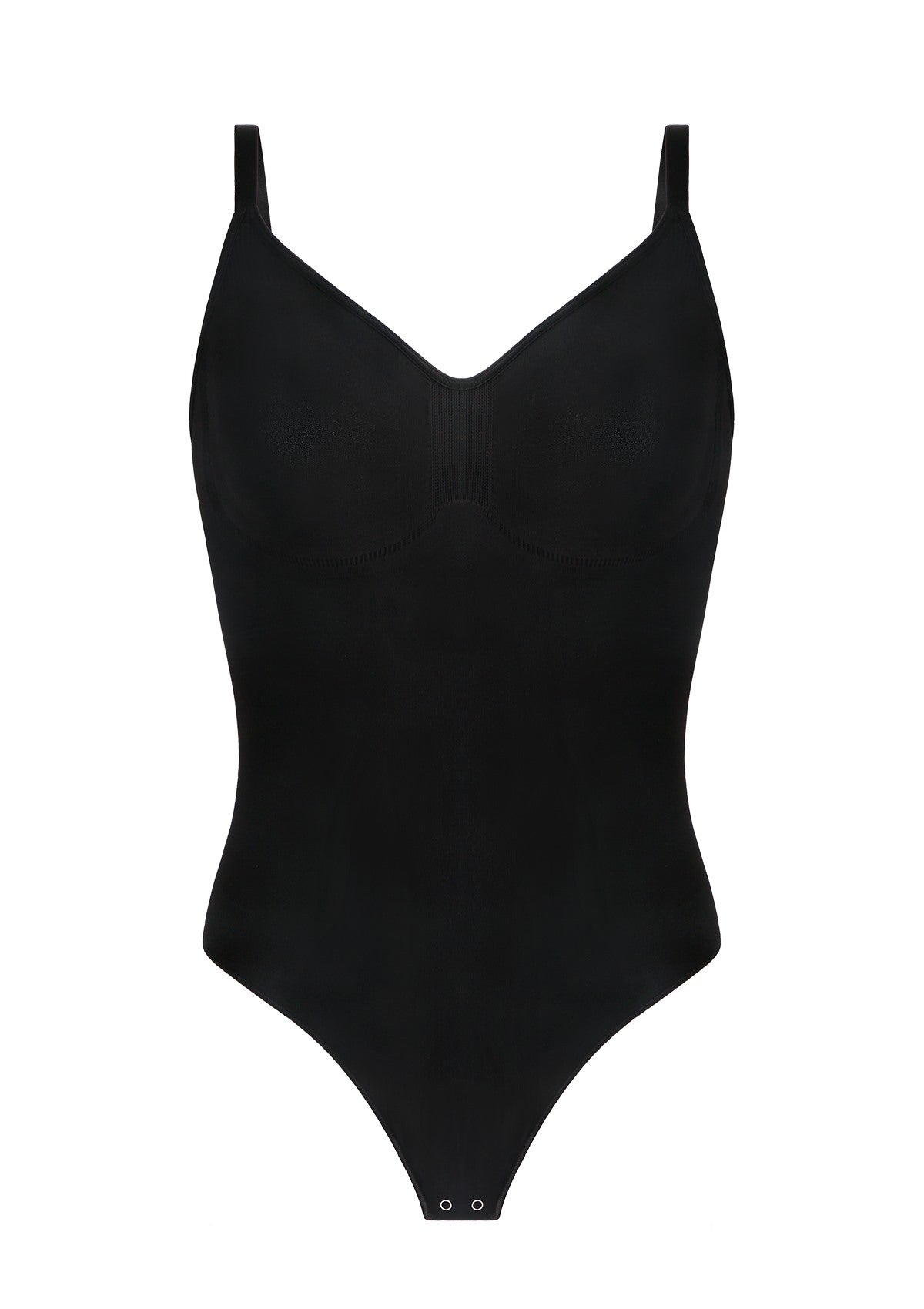 Songful V-Neck Tummy Control WireFree Seamless Bodysuit One Piece Shapewear - HSIA