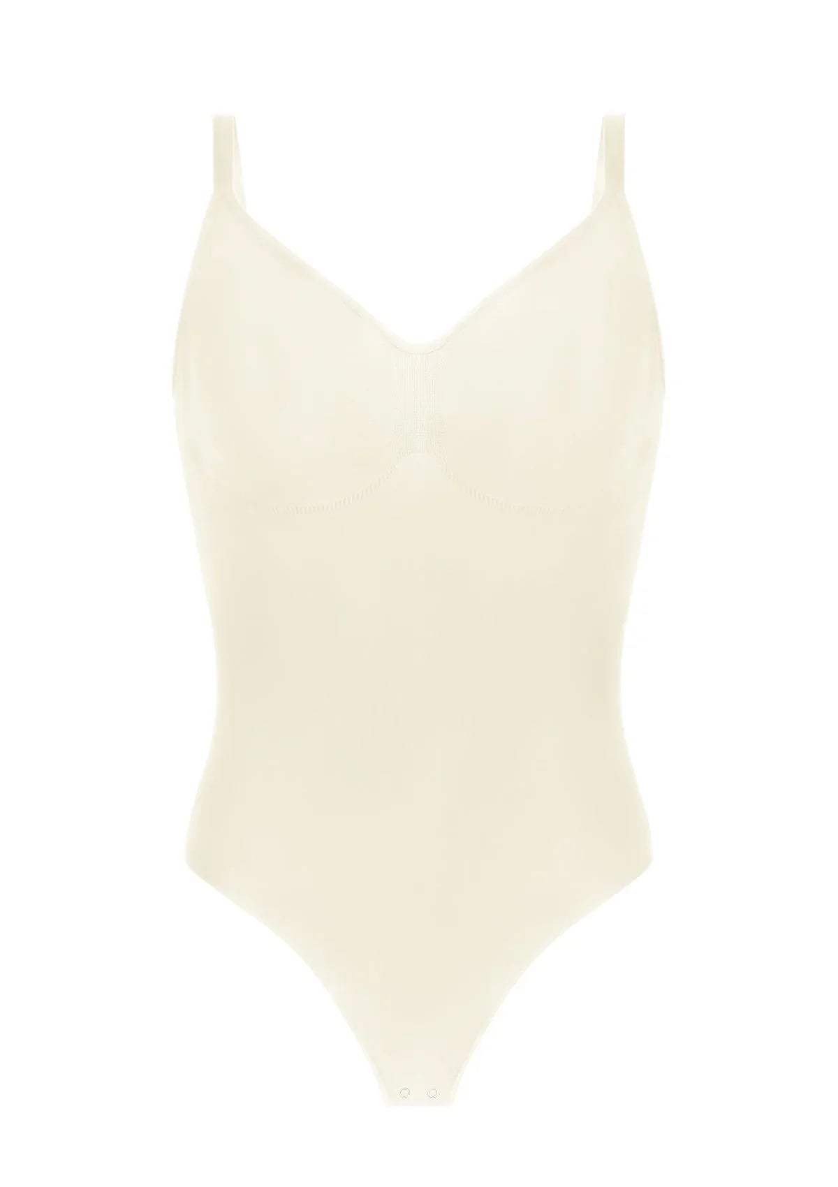 Songful V-Neck Tummy Control WireFree Seamless Bodysuit One Piece Shapewear - HSIA