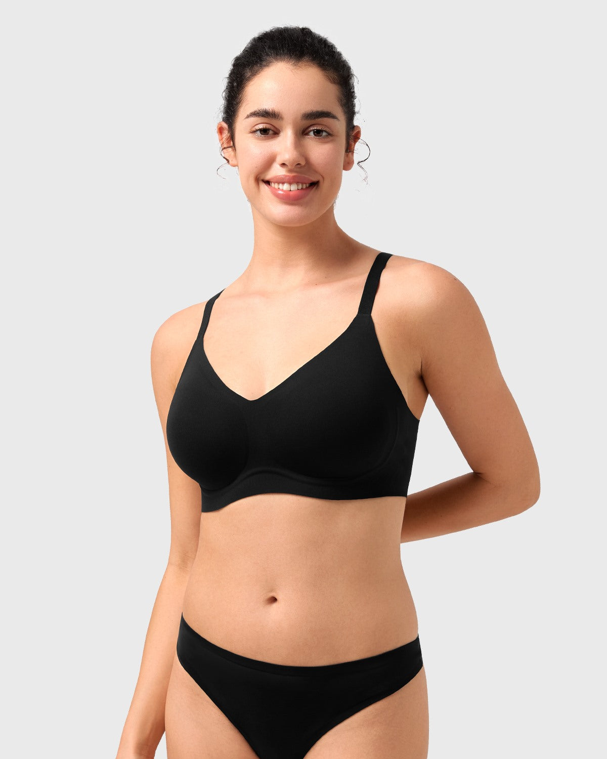 Songful CloudSoft Wireless Comfort V-Neck Seamless Full Coverage Supportive T-shirt Bra - HSIA
