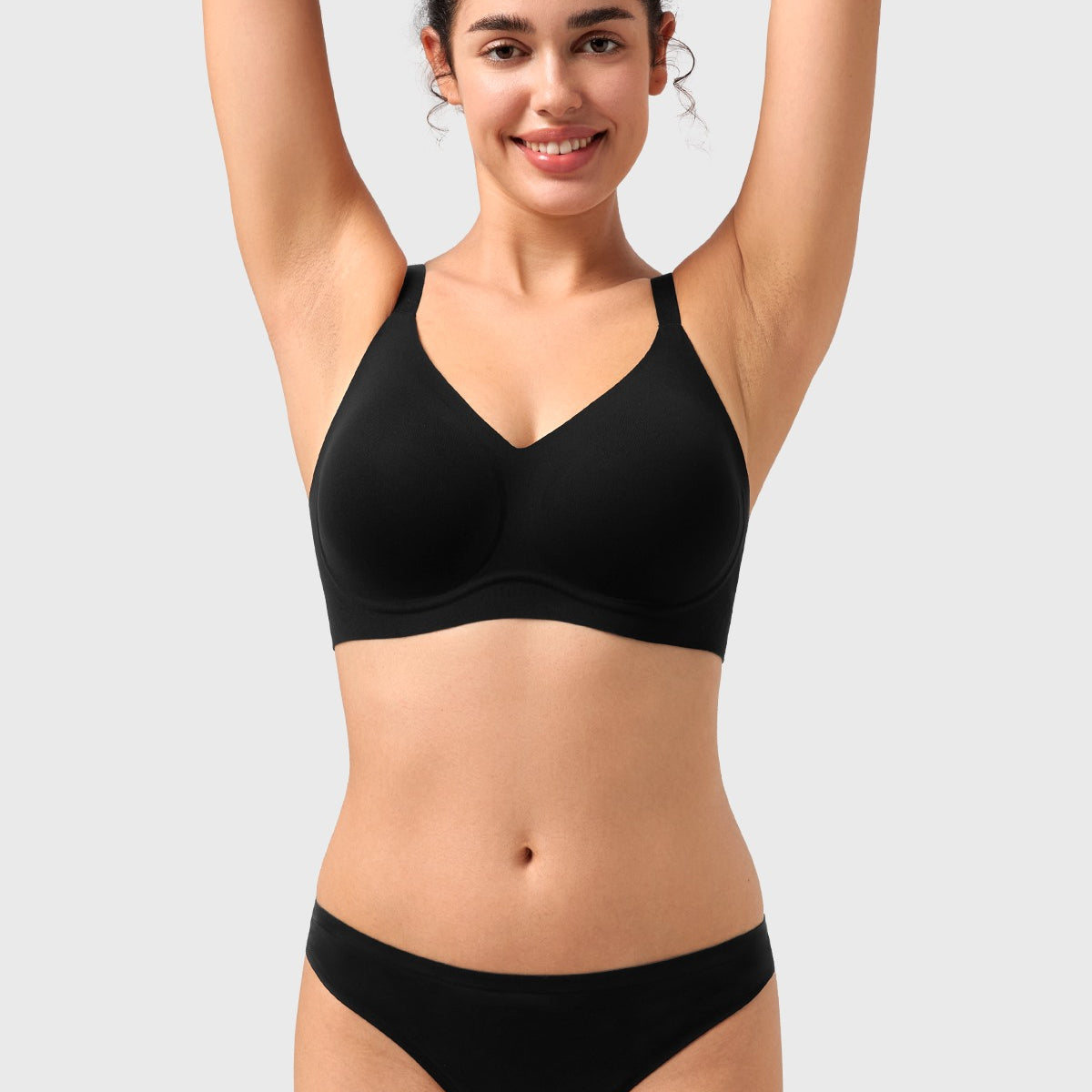 Songful CloudSoft Wireless Comfort V-Neck Seamless Full Coverage Supportive T-shirt Bra - HSIA
