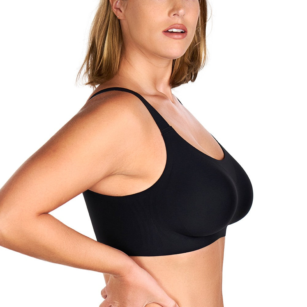 Songful Smooth Fit U-Neck Plus Size Wireless All-Day Comfort Full Coverage T-shirt Bra - HSIA