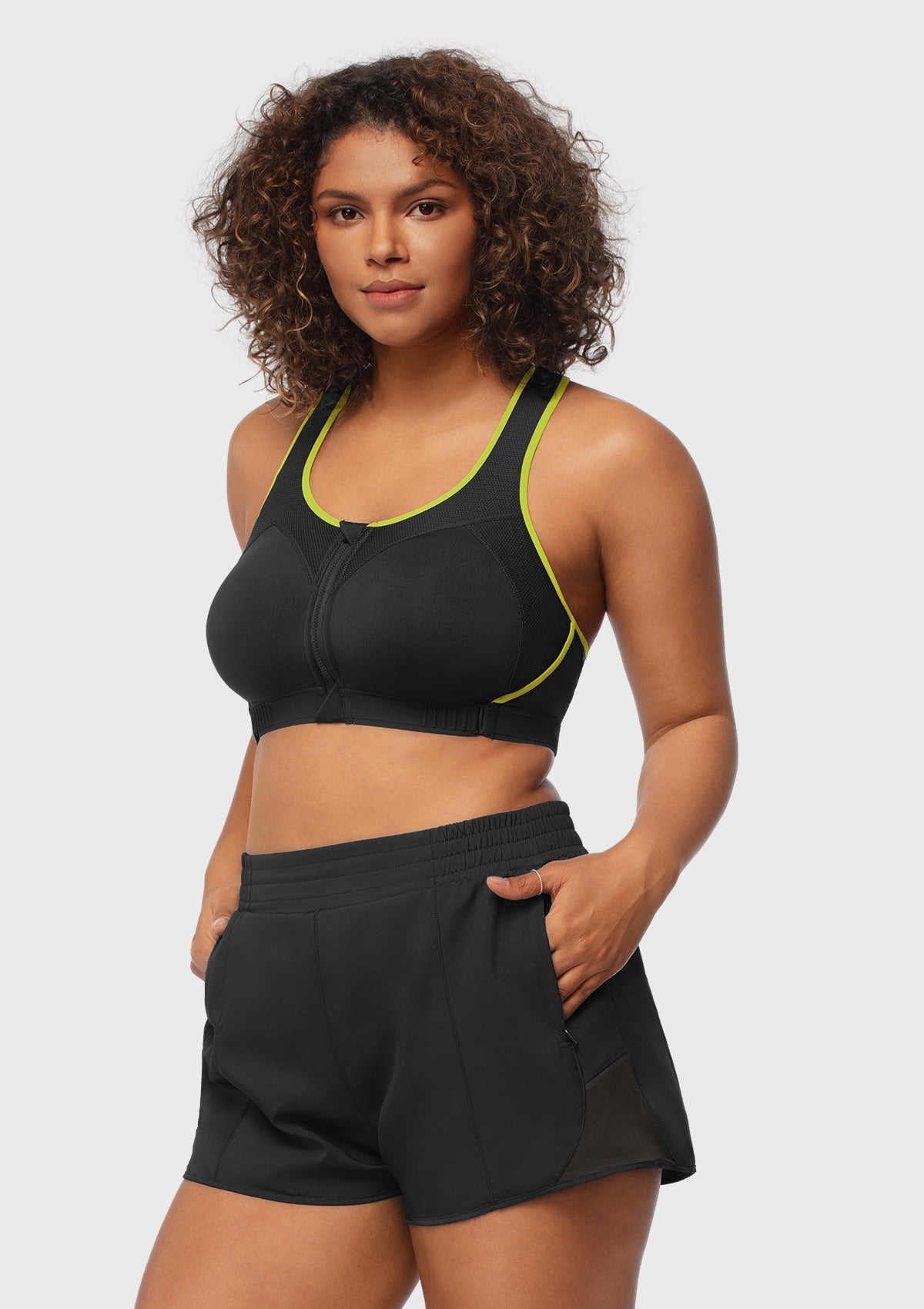 Speed Race High Impact Adjustable Racerback Sports Bra - HSIA