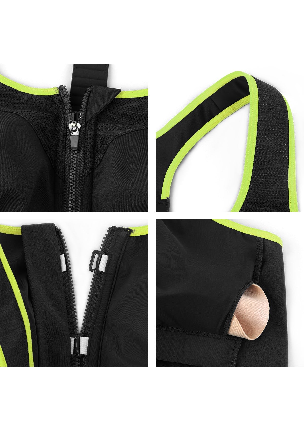 Speed Race High Impact Adjustable Racerback Sports Bra - HSIA