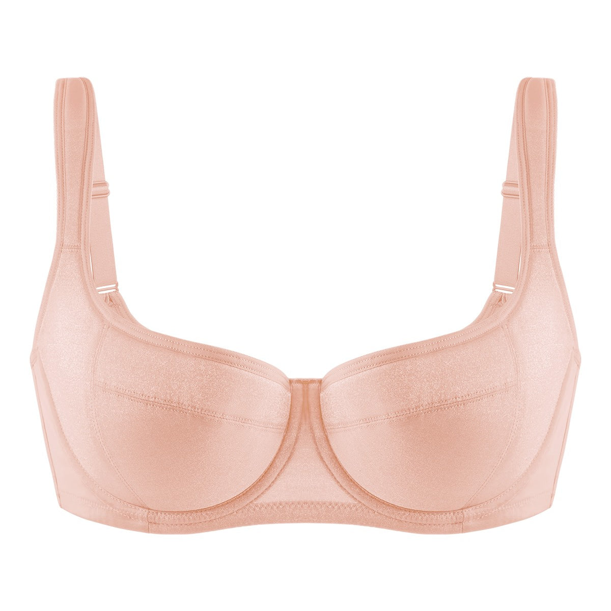 Starry Night Lightly Lined Lightly Padded Plus Size Pink Balconette Bra - HSIA