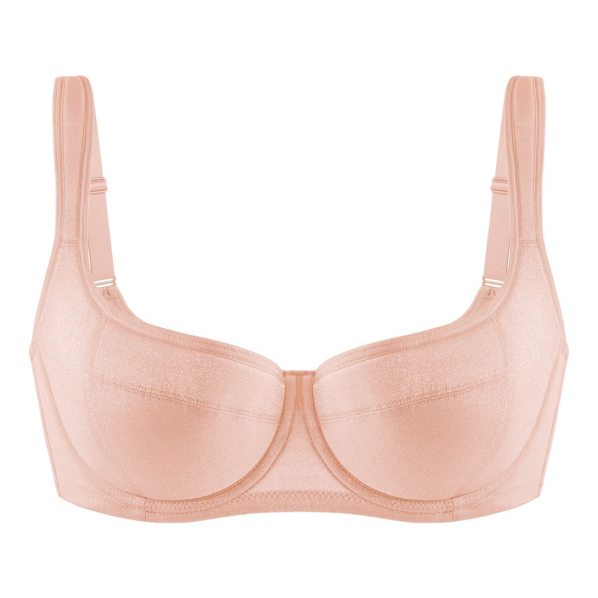 Starry Night Lightly Lined Lightly Padded Plus Size Balconette Bra - HSIA