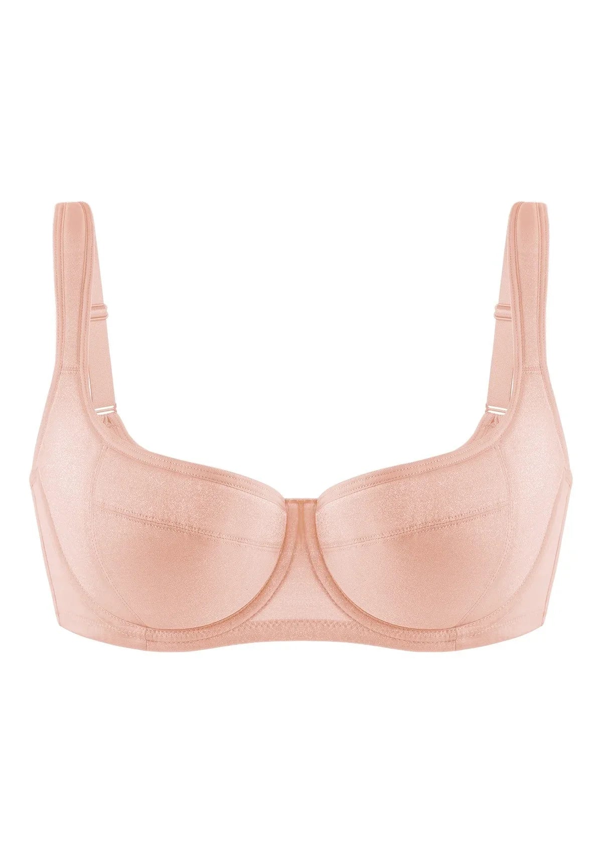 Starry Night Lightly Lined Lightly Padded Plus Size Balconette Bra - HSIA