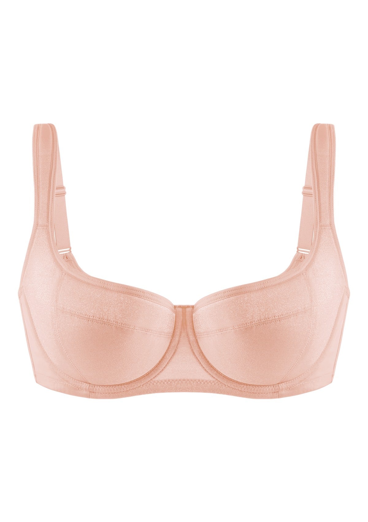 Starry Night Lightly Lined Lightly Padded Plus Size Balconette Bra - HSIA