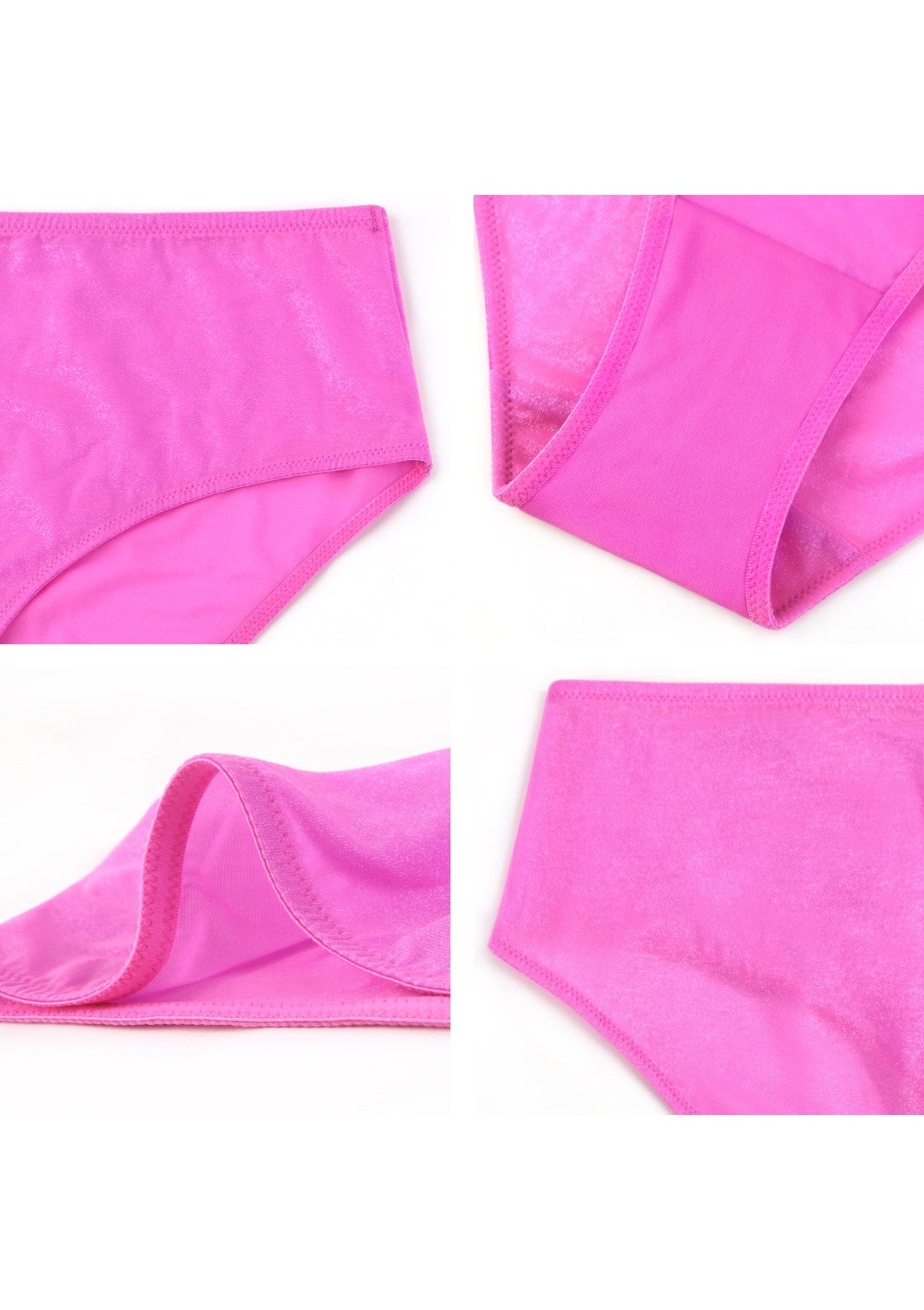 Starry Night Barbie Pink Mesh High-Rise Brief Underwear - HSIA