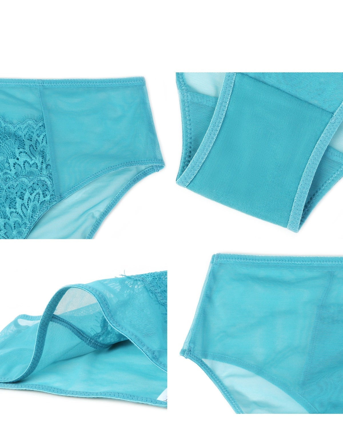 Sunflower High-Rise Horizon Blue Lace Brief Underwear - HSIA