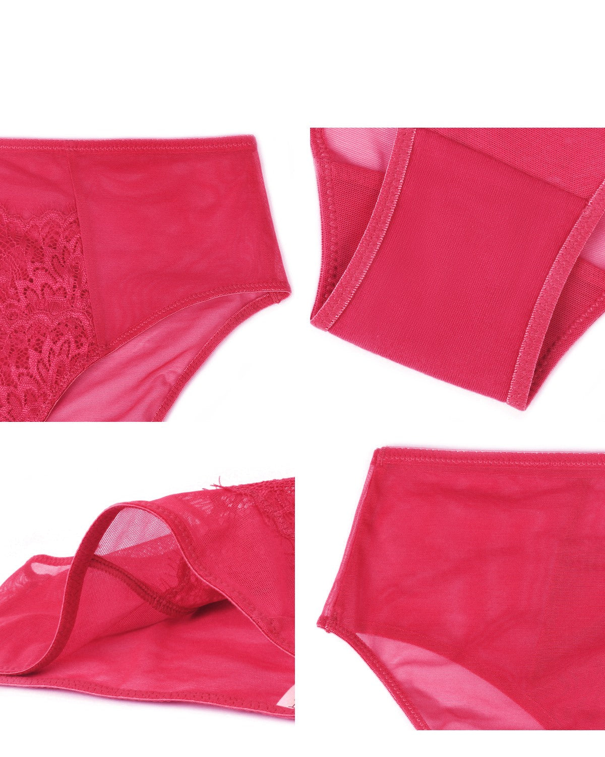Sunflower High-Rise Raspberry Lace Brief Underwear - HSIA