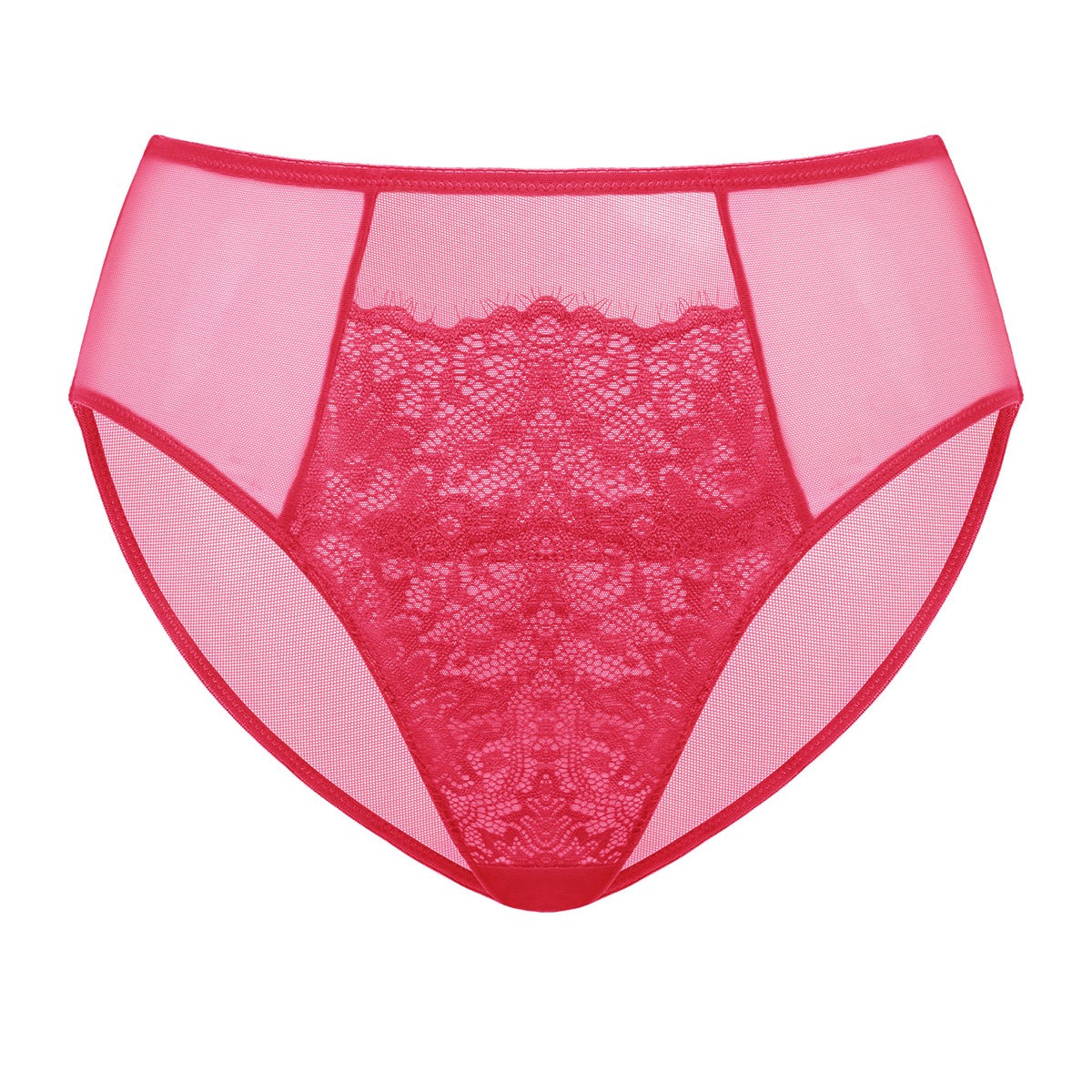 Sunflower High-Rise Raspberry Lace Brief Underwear - HSIA