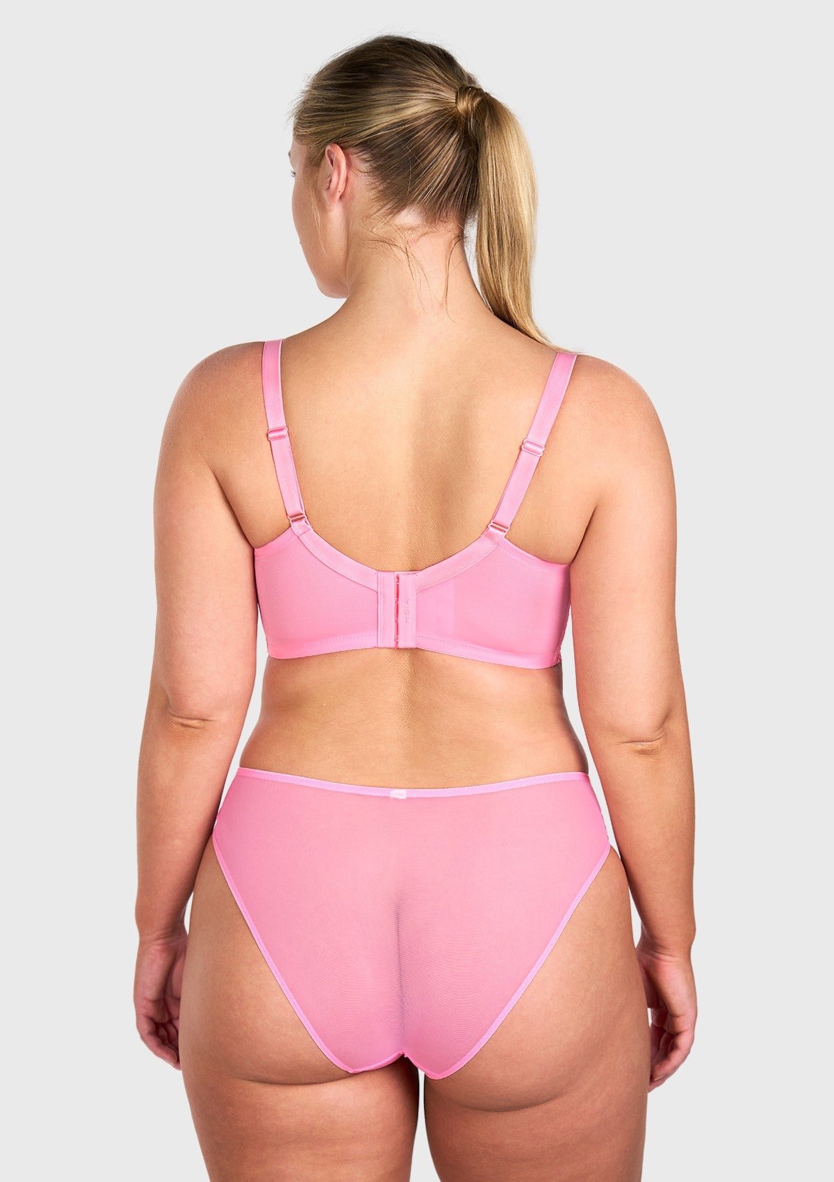 Winter Sonata Embroidered Lace Trim Full Coverage Unlined Underwire Bra - HSIA