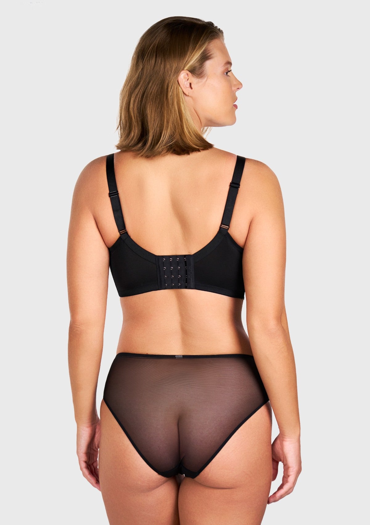 Winter Sonata Embroidered Lace Trim Full Coverage Unlined Underwire Bra - HSIA