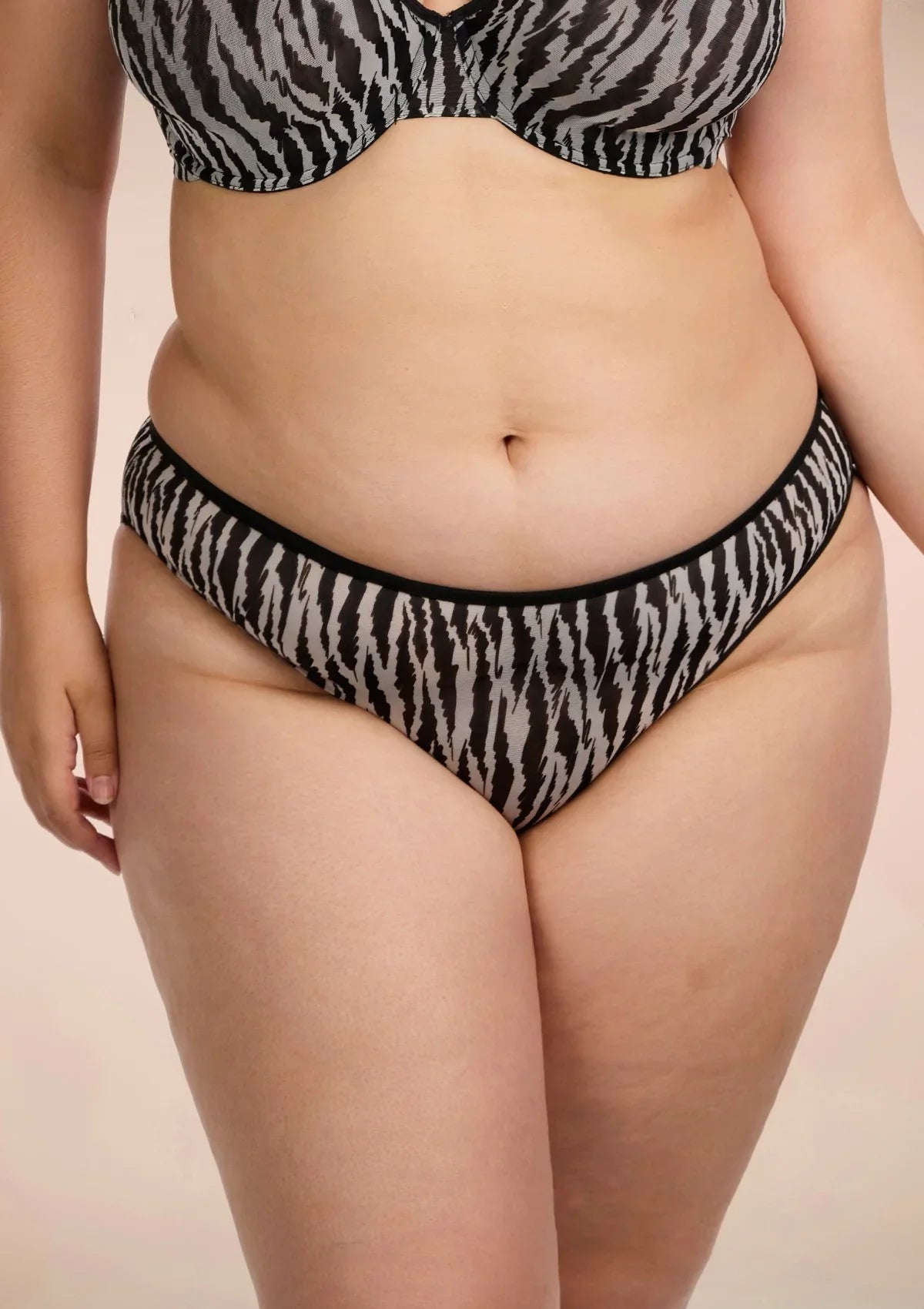 Zebra Wild Breathable Mesh Bikini Underwear - HSIA