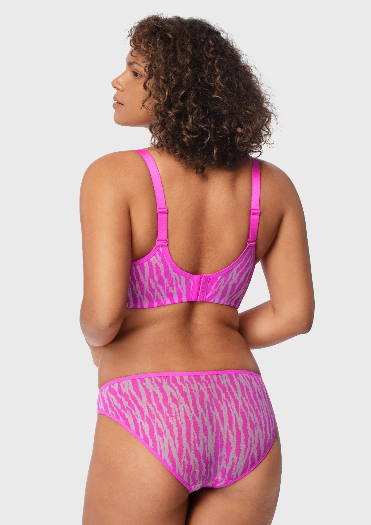 Zebra Wild Unlined Mesh Underwire Bra - HSIA