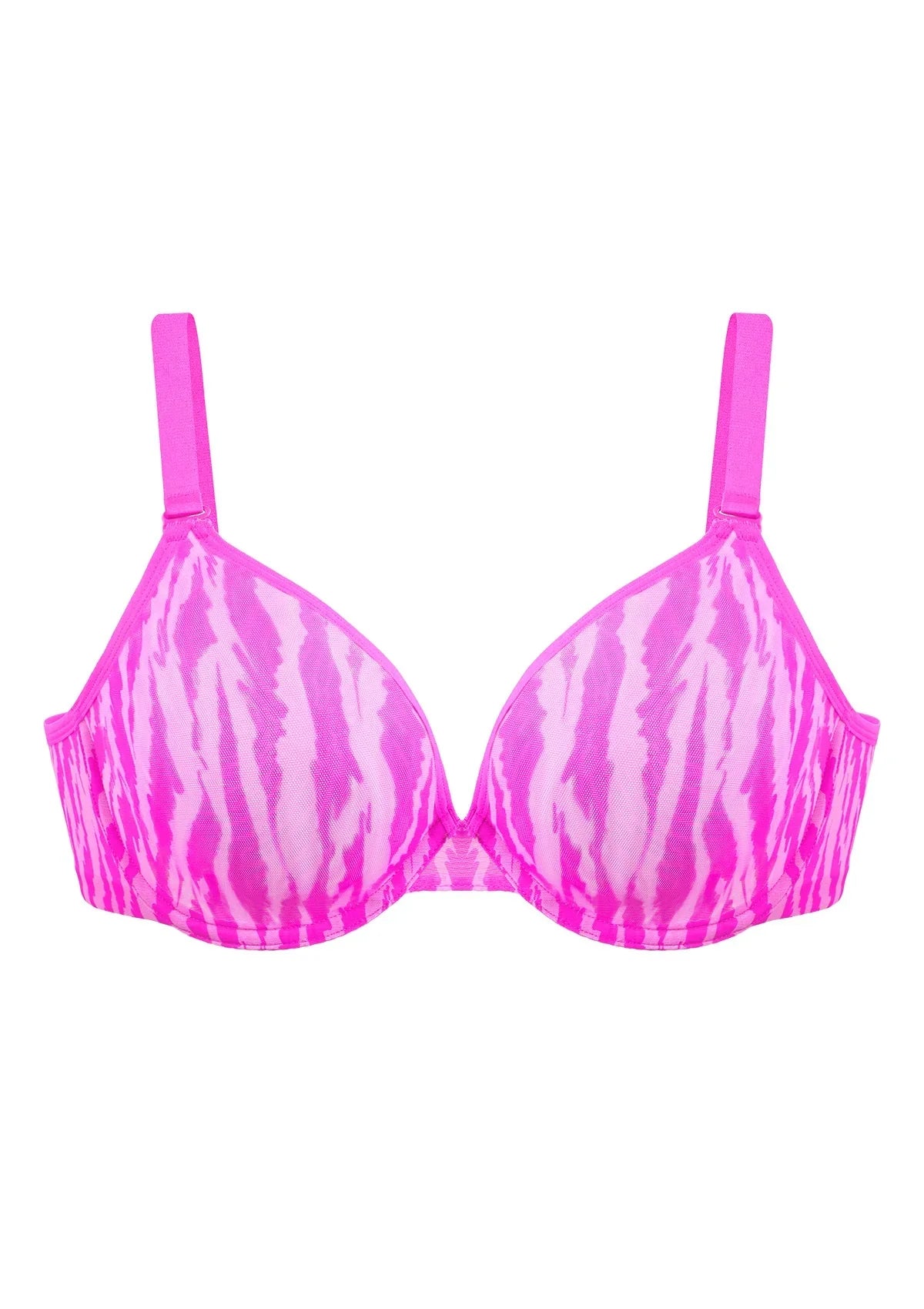 Zebra Wild Unlined Mesh Underwire Bra - HSIA