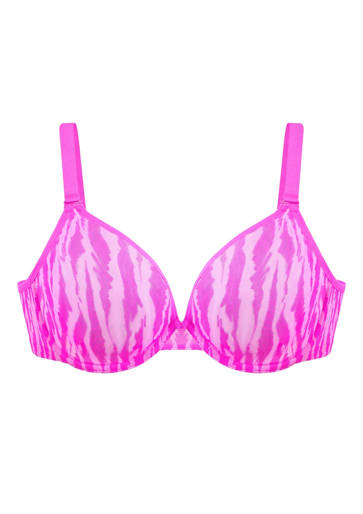Zebra Wild Unlined Mesh Underwire Bra - HSIA
