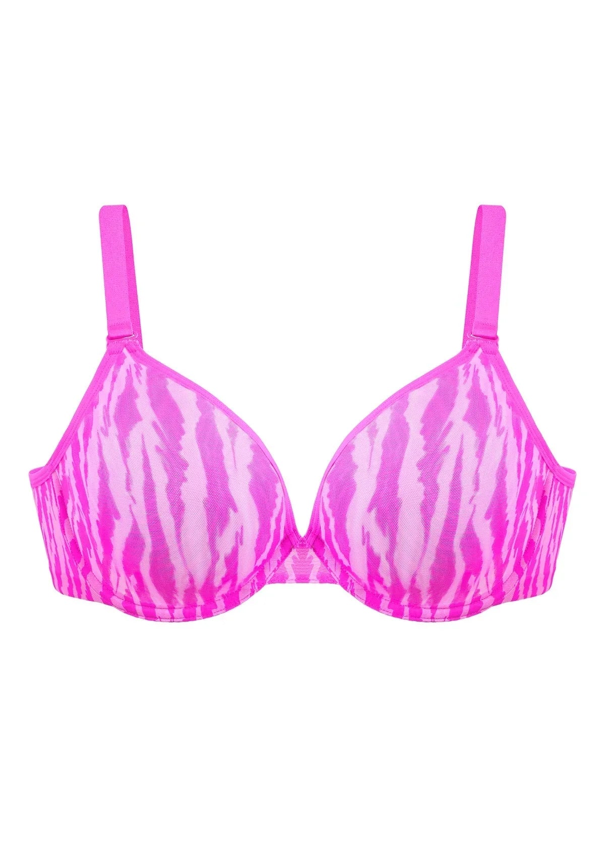 Zebra Wild Unlined Underwire Mesh Bra - HSIA
