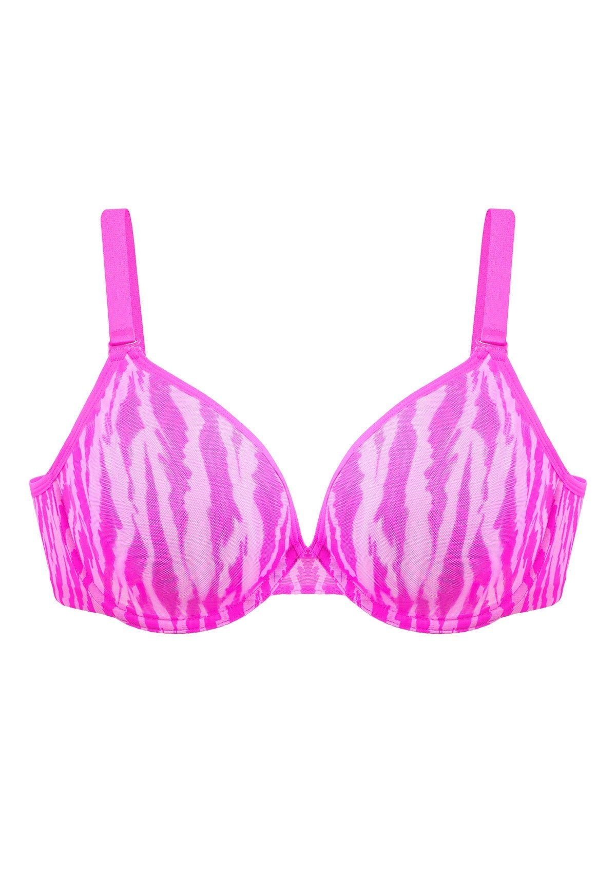 Zebra Wild Unlined Underwire Mesh Bra - HSIA