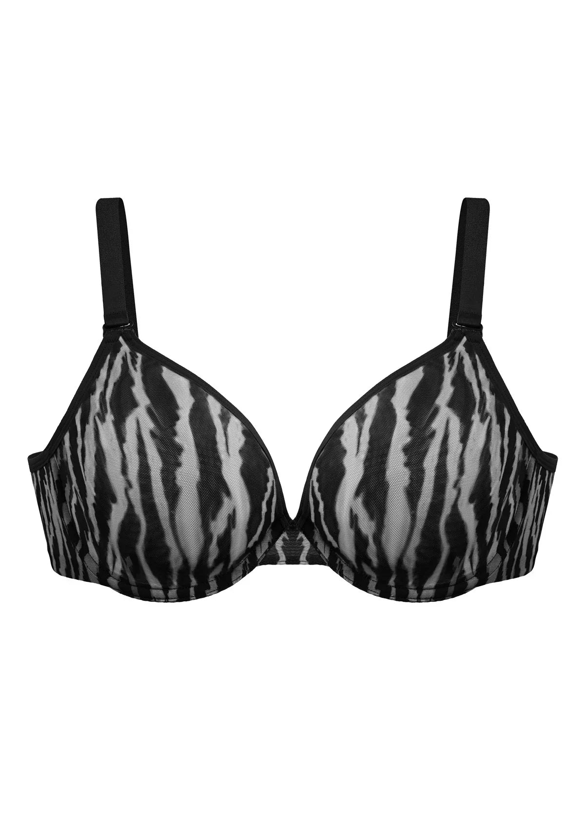 Zebra Wild Unlined Underwire Mesh Bra - HSIA