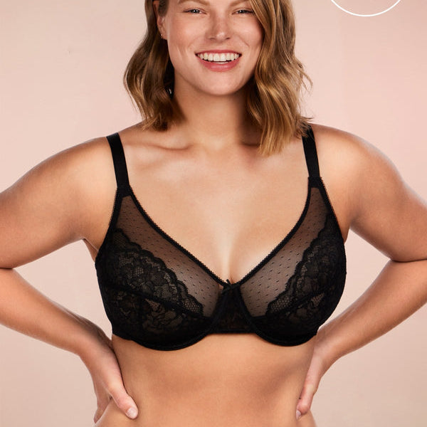 (Cardi B recommends)Enchante Lace Black Underwire Bra Set - HSIA