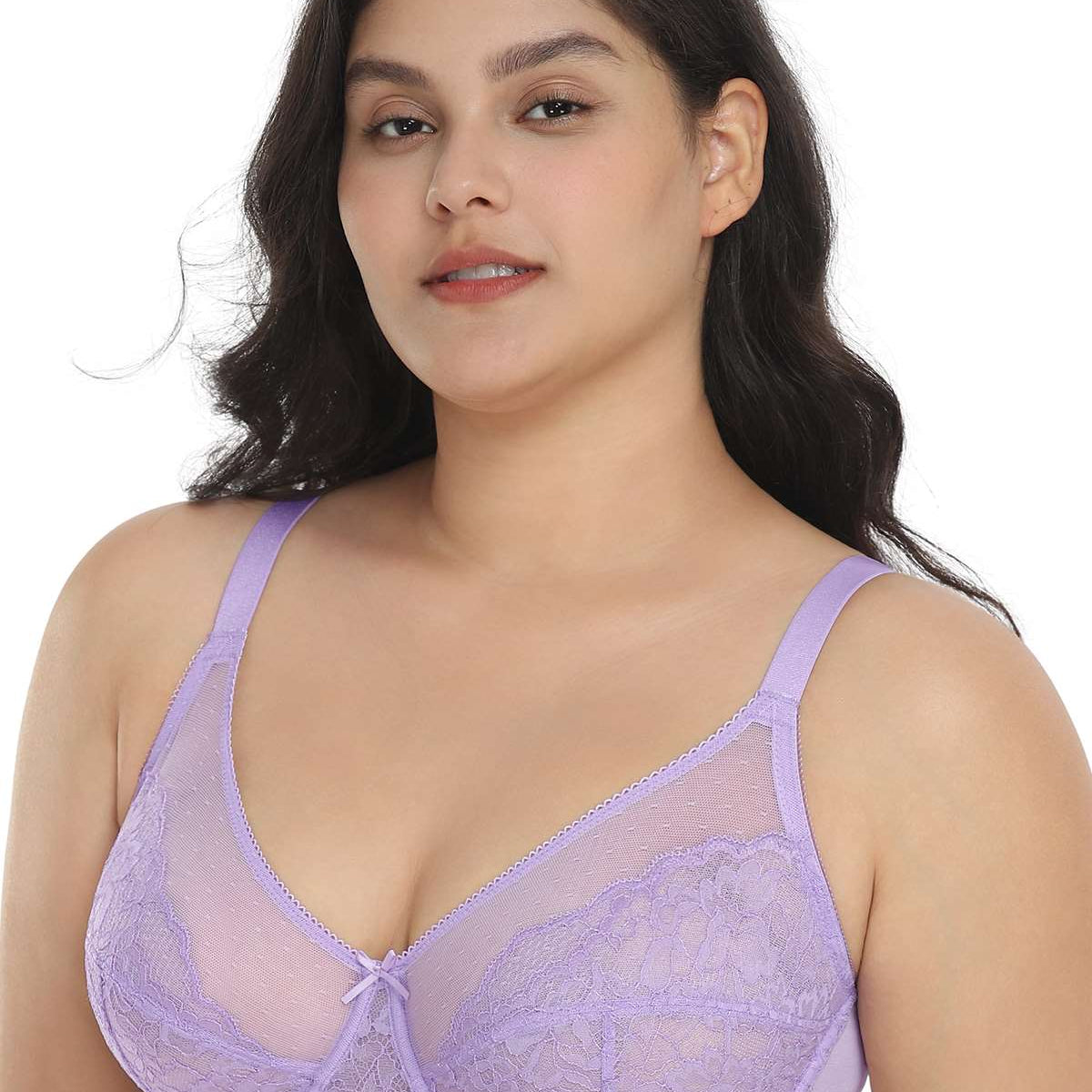 (Cardi B recommends)Enchante Unlined Non-padded Lace Underwire Bra - HSIA