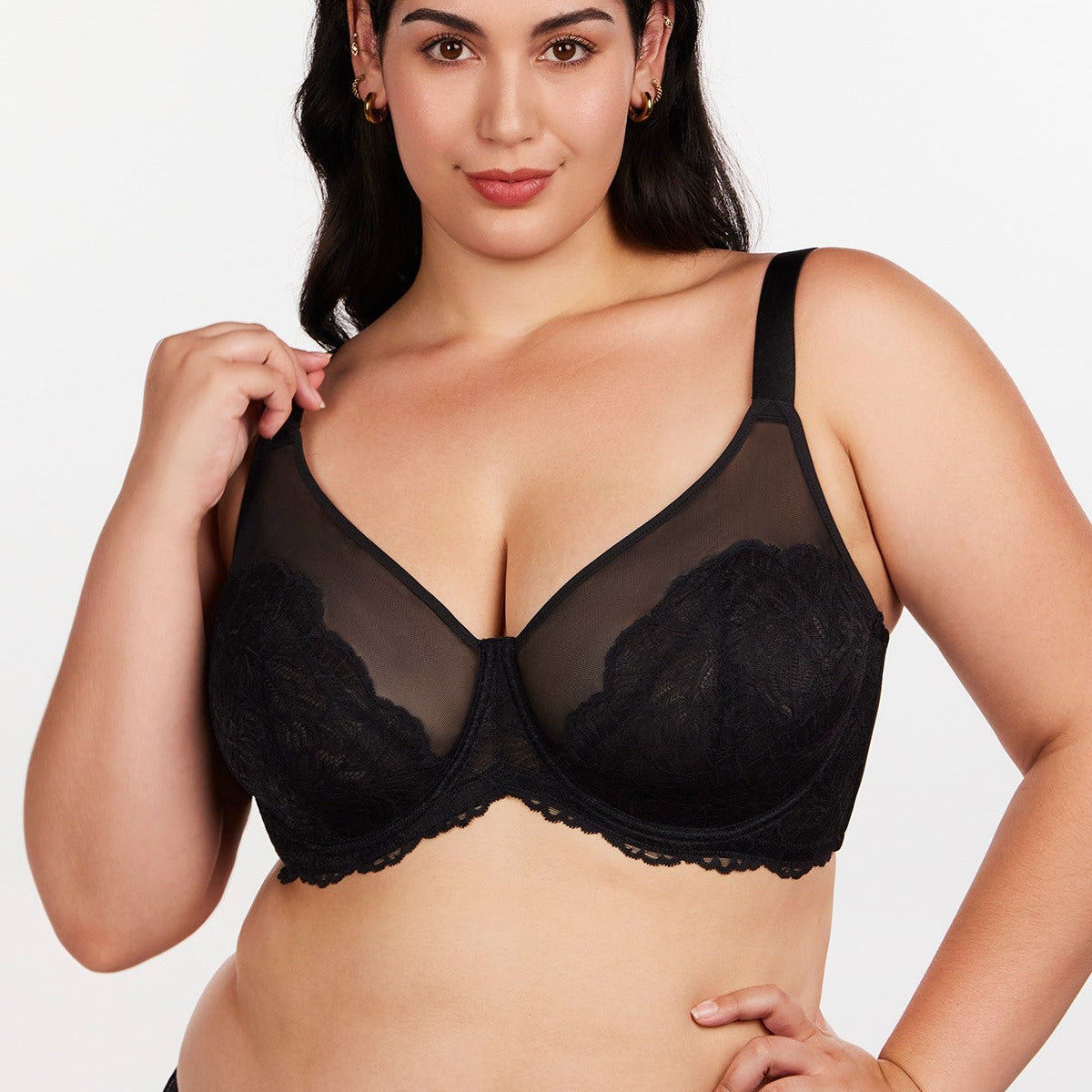 HSIA Blossom Black Unlined Lace Bra - HSIA