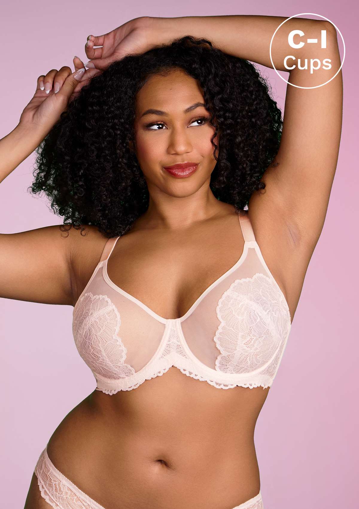 HSIA Blossom-Pink Unlined Lace Bra - HSIA
