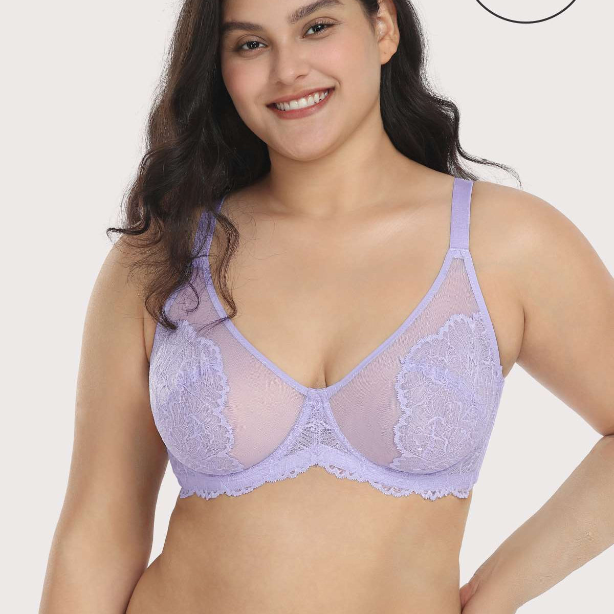 HSIA Blossom Purple Unlined Lace Bra - HSIA